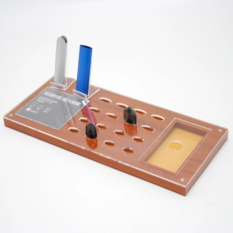 Wood grain acrylic electronic cigarette display rack Wood grain acrylic electronic cigarette display rack