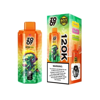 ZOOY 120K 6IN1: Prémiové jednorázové E-cigarety s více příchutí- pro velkokap...