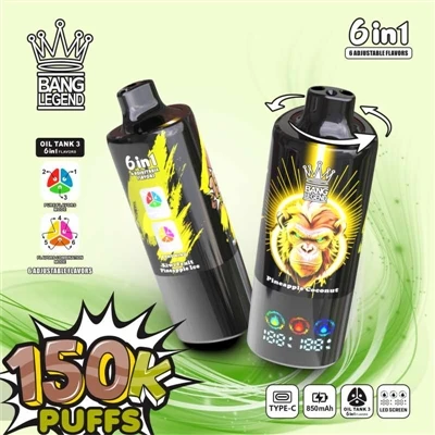BANG LEGEND 150 000 šluků 6 v 1: Předefinování standardů kapacity, chuti a vý...