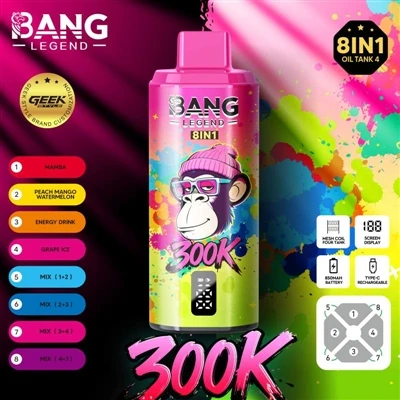 Bang Legend 300K – Posouvání hranic trvanlivosti pro jednorázové E-cigarety