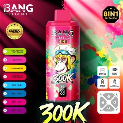 Bang Legend 300000: Odemkněte nový E-cigaretový zážitek, užijte si 300 000 po...
