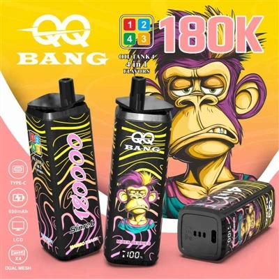 QQ BANG 180K 4v1: Dokonalý zážitek z vape se čtyřmi příchutěmi na jeden zátah