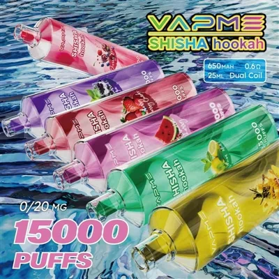 Vapme Shisha Hookah 15000: Spojení lehké vodní dýmky a dobíjecí jednorázové vape