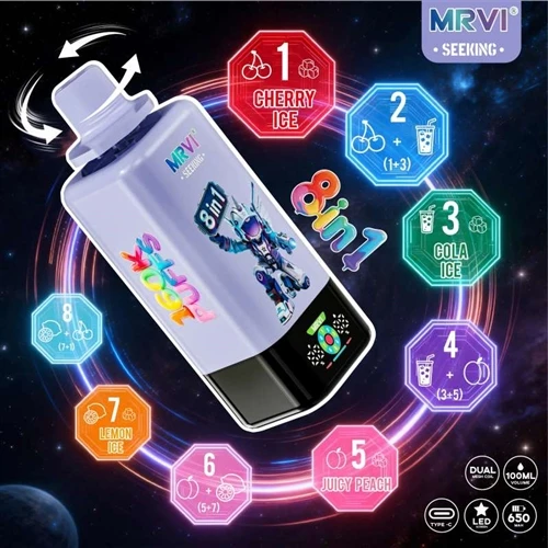MRVI SEEKING 160K 8-v-1 a vývojové trendy e-cigaret s více příchutěmi
