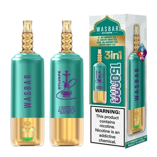 WASBAR DTL 3-v-1 150K: Redefining the High-Puff-Count Vape ve stylu Shisha