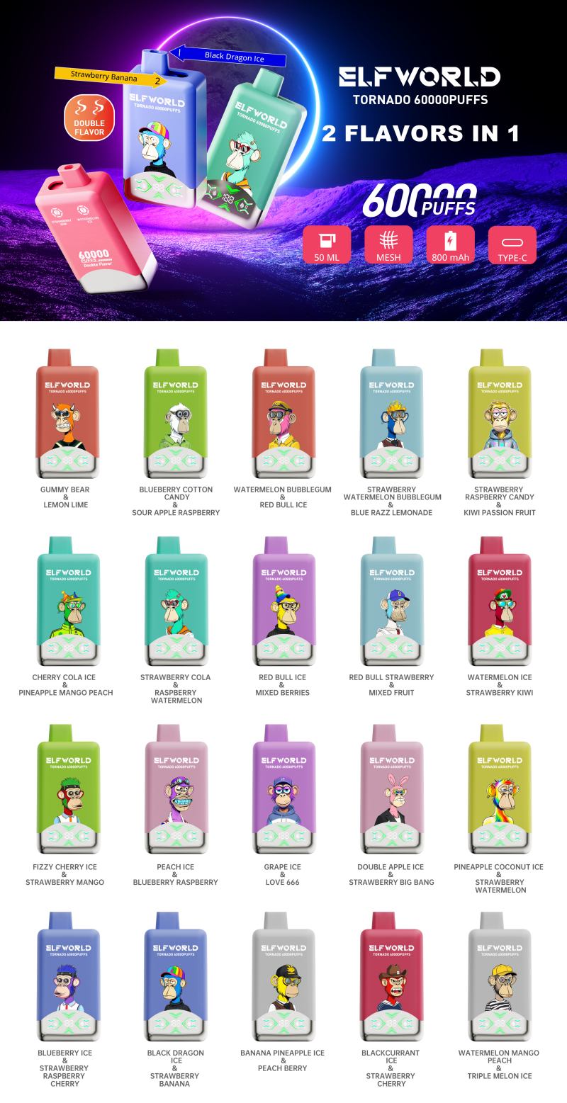 ELFWORLD TORNADO 60000 taste list